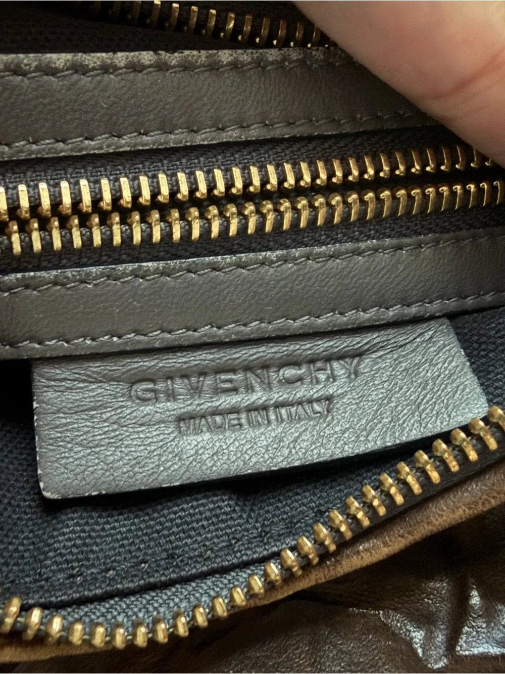 Givenchy Brown Leather Pandora Mini Crossbody Bag
